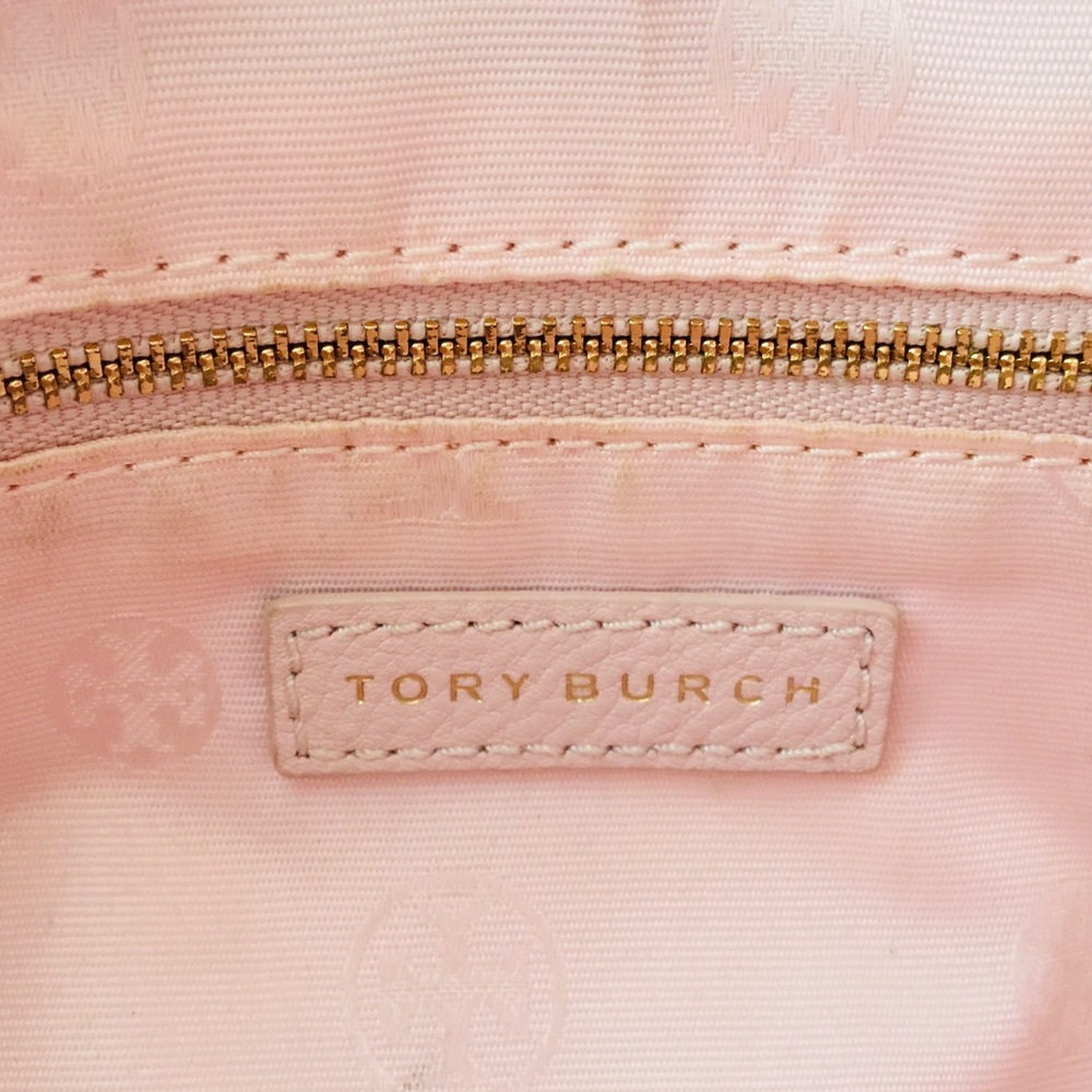 Tory Burch Landon Blush Pink Pebble Leather Satchel/Crossbody Bag - Picture 12 of 14